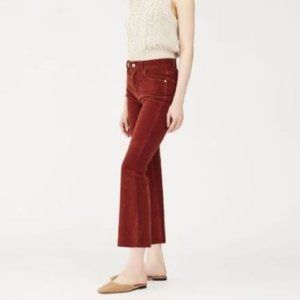 NWT DL1961 Bridget High-Rise Cropped Cord in Paprika